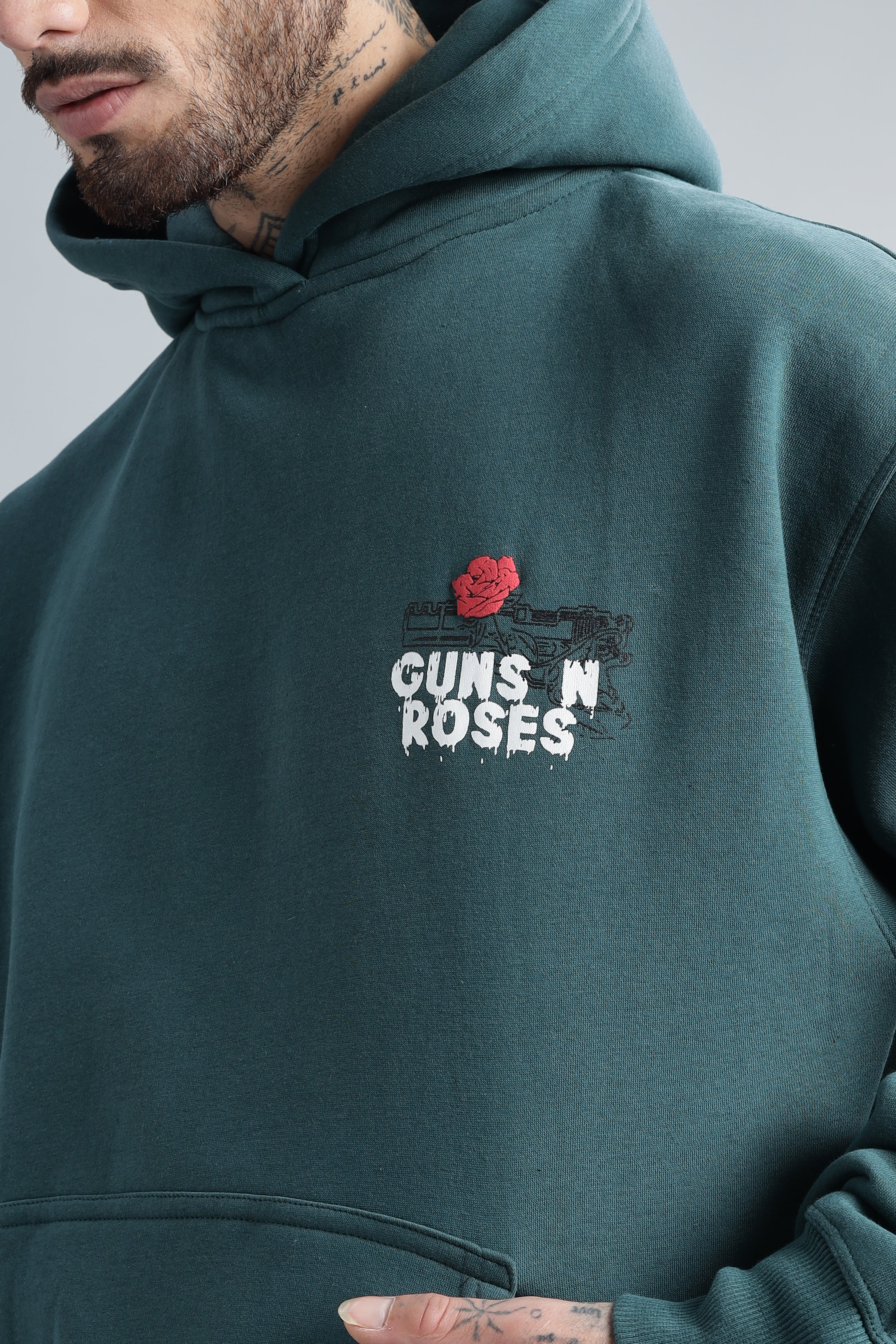 Guns & Roses Dark Teal Hoodie