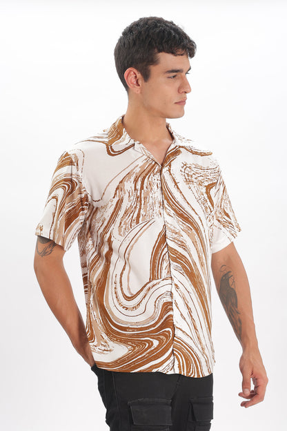 Wavy brown textured